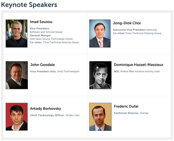 2nd Tizen Conference keynote speakers-2013